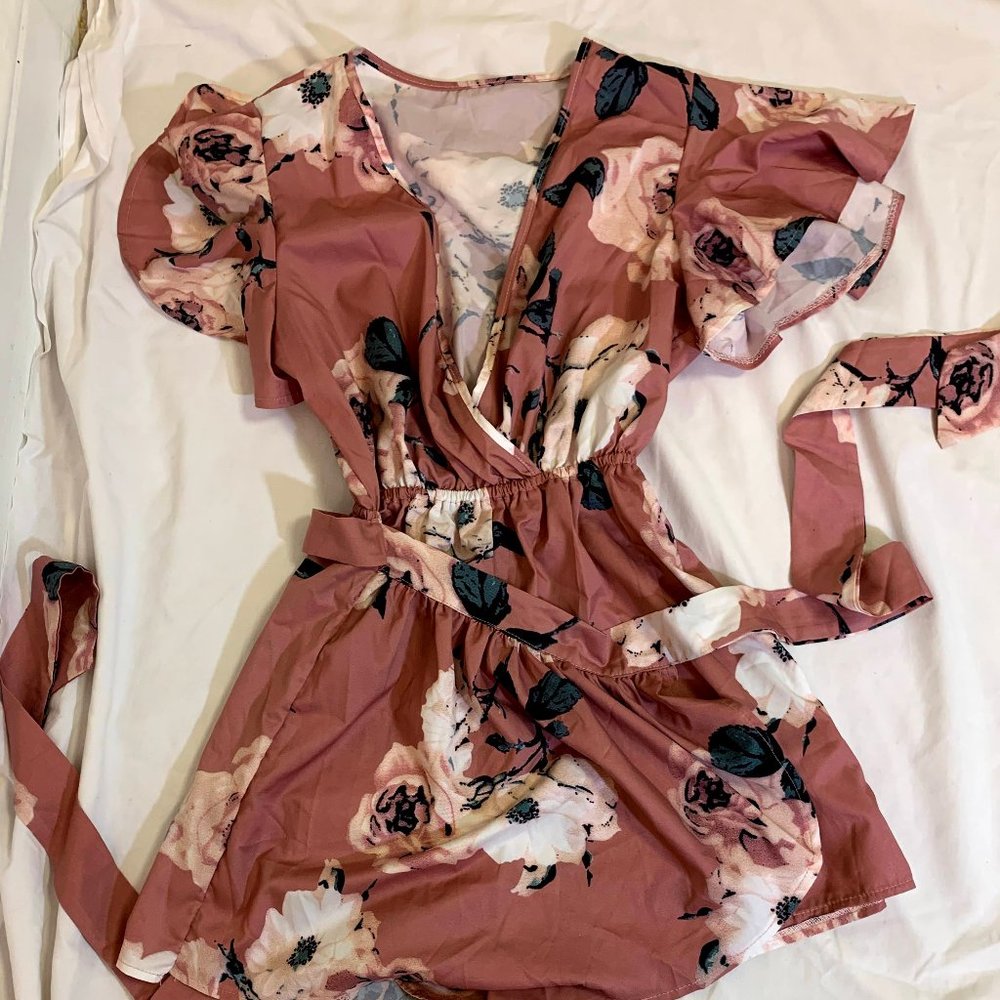 Pastel floral romper